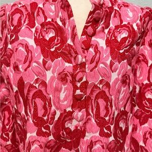 Tuckernuck Pomander Place Samatha Rose Jacquard Brocade Dress Sz L NWT